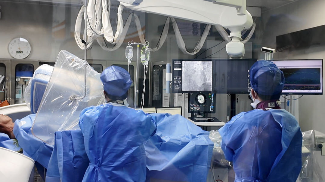 Minimally invasive cardiovascular procedure image from Xi'an Chang'an Hospital
